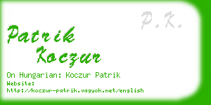 patrik koczur business card